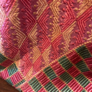 PNKWMINTBOX01 PARI Pink / Mint Phulkari Dupatta