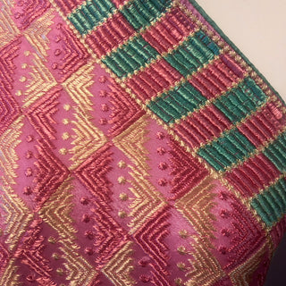 PNKWMINTBOX01 PARI Pink / Mint Phulkari Dupatta