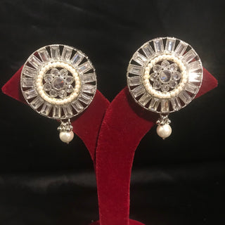 NISHA Earring & Tikka Set - Silver