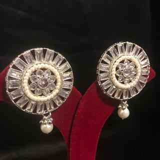 NISHA Earring & Tikka Set - Silver