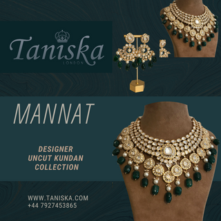 MANNAT Kundan Necklace Set (Jade)