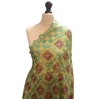 MINFLOW01 Mint Combo MAHEK Punjabi Phulkari Dupatta