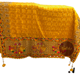 Yellow MAHARANI Punjabi Phulkari Dupatta