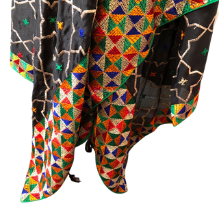 Midnight Black JHAANVI Phulkari Dupatta
