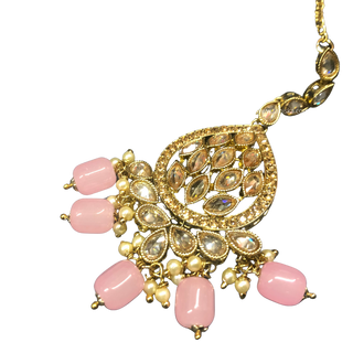 MISHKA Double Choker Necklace Set - Baby Pink