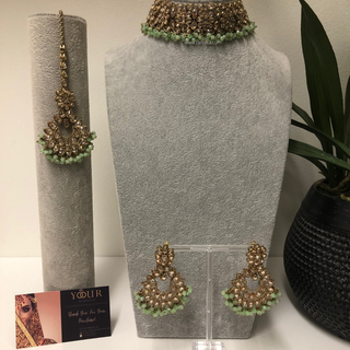 MISHKA Designer Mint Choker Set