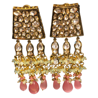 HEER Designer Baby Pink Kundan Necklace Set
