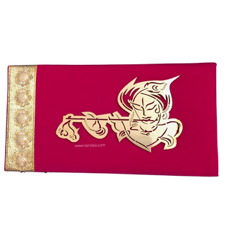 Krishna Bright Red Shagun Money Envelope - Single Envelope