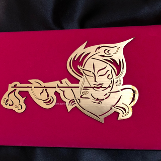 Krishna Bright Red Shagun Money Envelope - Single Envelope