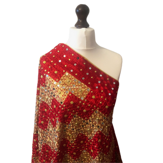 Hot Pink PALAK Phulkari Dupatta