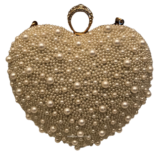The Pearly White Heart Clutch Bag (Limited Edition)