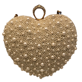 The Pearly White Heart Clutch Bag (Limited Edition)