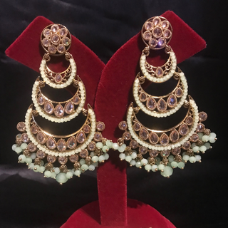 GULREZ Earring & Tikka Set - Mint